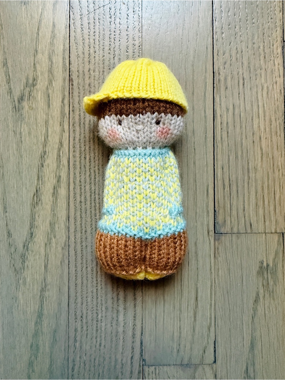 Hand-knitted small doll